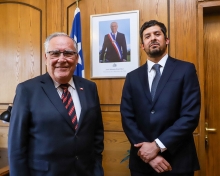 Ministro Jaime Campos se reúne con el nuevo director nacional del SAG, Domingo Rojas Philippi