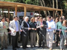 Director Nacional del SAG, junto a Director Regional de Los Ríos, Seremi y Jefe de Oficina de Diproren cortan la franja de inauguración